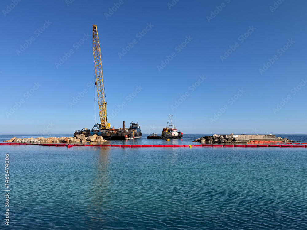Building a new wave breaker offshore