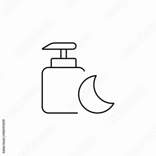 night lotion icon sign vector
