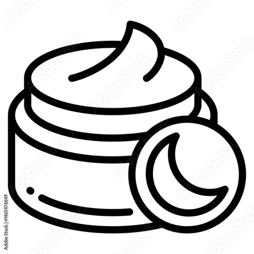 Night Cream  Icon Element For Design