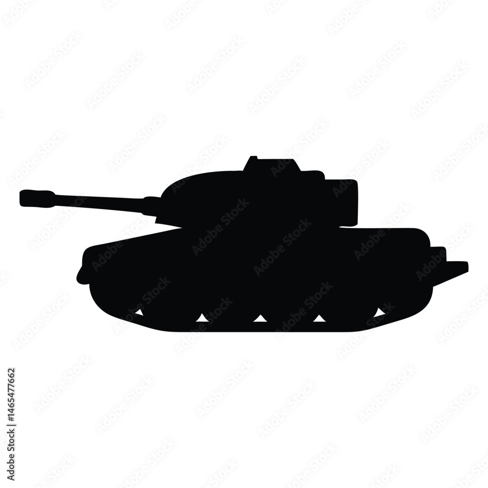 Fototapeta premium Powerful military tank silhouette, a symbol of modern warfare and technological advancement