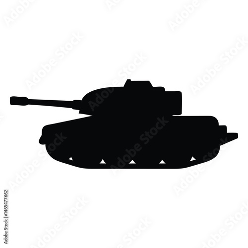 Powerful military tank silhouette, a symbol of modern warfare and technological advancement