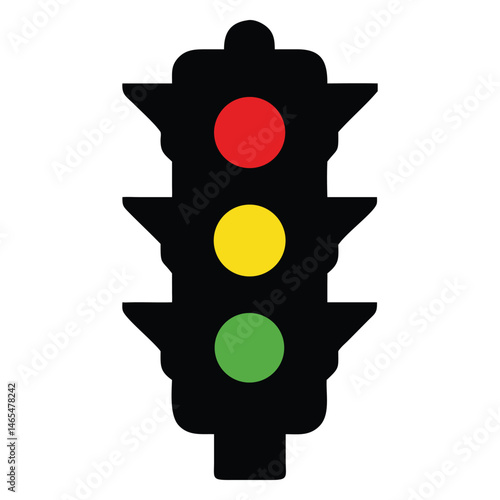 Road safety is highlighted in the traffic signal displayed with the correct order of lights