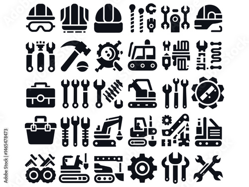 Construction Items Vector Icon Pack