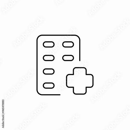 pills cross icon sign vector