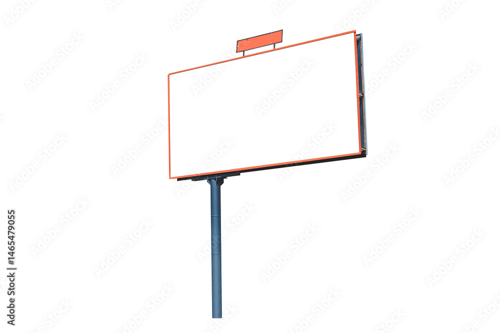 Obraz premium Isolate red color mockup, billboard on white background.