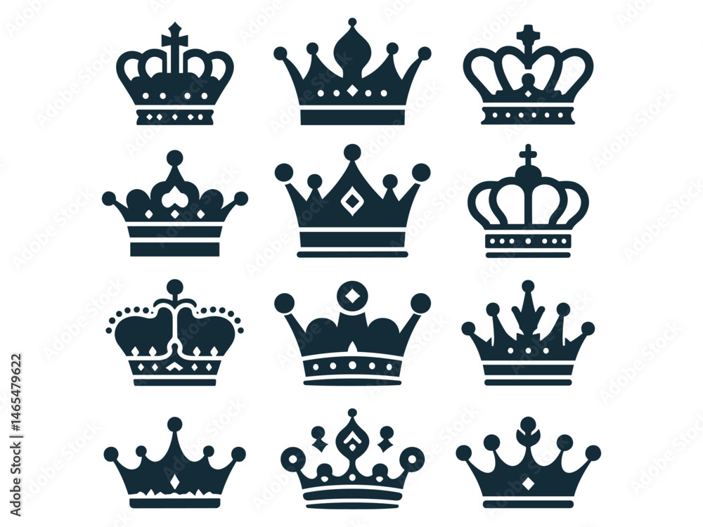 Crown Vector Icon Pack Crown Vector Icon Pack