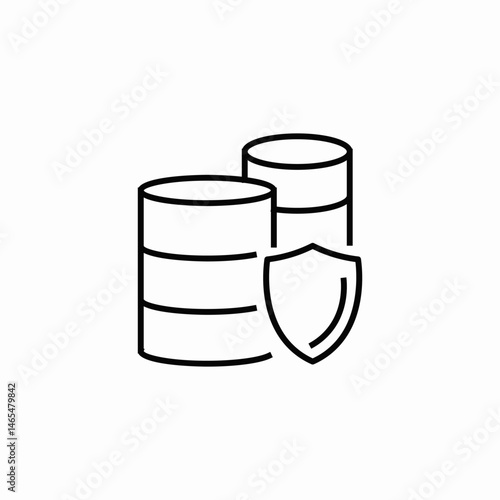 protected data icon sign vector