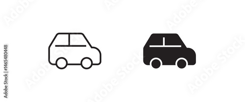 Car vector icon. Isolated simple view front logo illustration. Sign symbol. Auto style car icon , logo design sports vehicle icon silhouette
