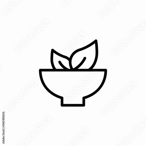 salad bowl icon sign vector