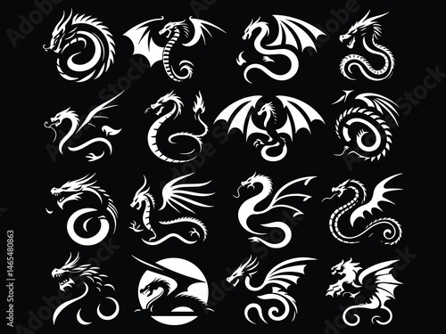 Dragon Vector Icon Pack