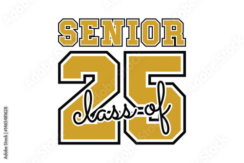 Class of 2025 vector, Class of 2025 vector illustration. Editable class of 2025 typography design vector