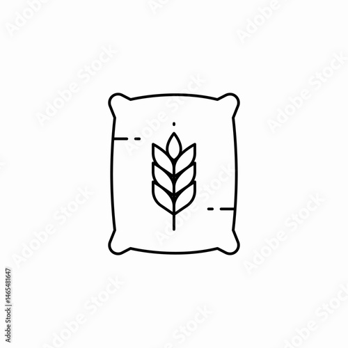 seed wheat icon sign vector