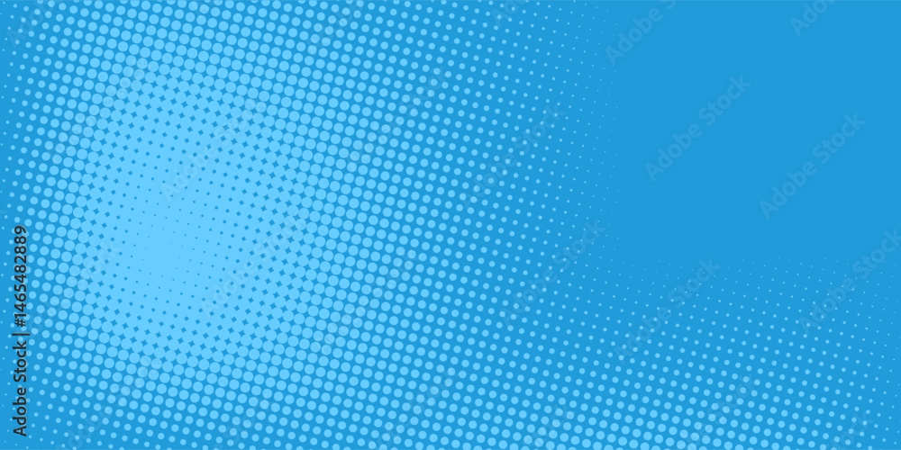 Halftone dots on blue background. Comic pop art style blank layout. Template design for comic book, presentation, sale or web banner. Vector illustration Halftone dots on blue background. Comic pop art style blank layout. Template design for comic book, presentation, sale or web banner. Vector illustration