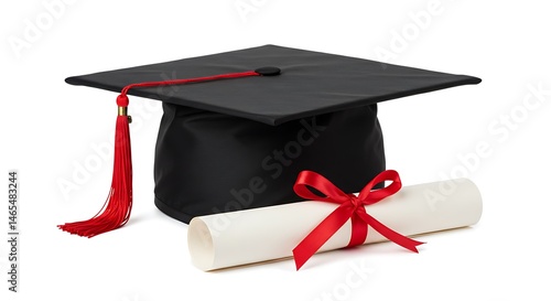Wallpaper Mural Graduation Cap with Ribbon – Academic Achievement Symbol
 Torontodigital.ca