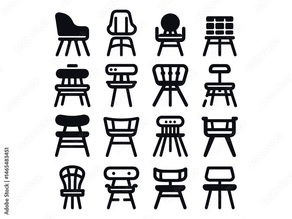 Chair Vector Icon Pack Chair Vector Icon Pack