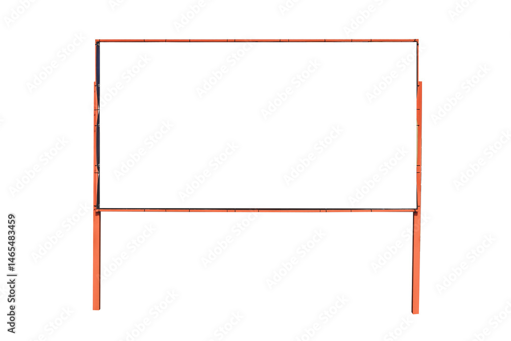 Obraz premium Isolate red color mockup, billboard on white background.