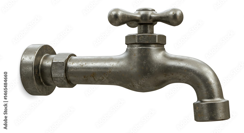 Metal Water Tap with Valve - Plumbing and Utility Concept
Metal Water Tap with Valve - Plumbing and Utility Concept