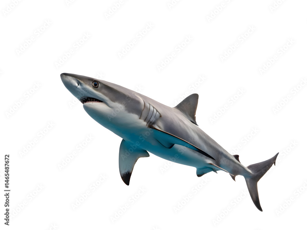 Fototapeta premium A shark isolated on white background