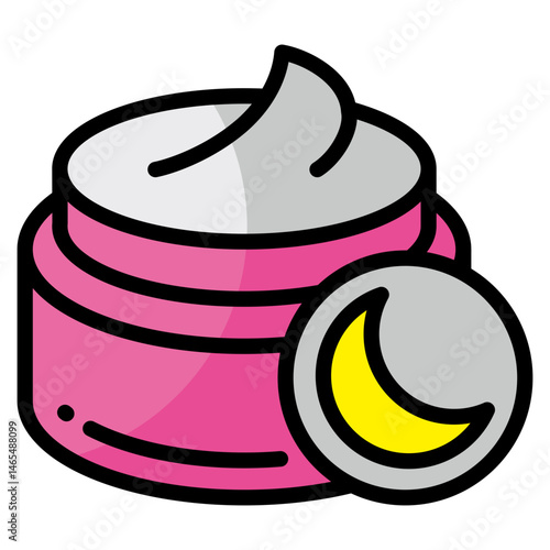 Night Cream  Icon Element For Design