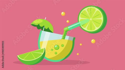 A squeeze of fresh lime juice provides a balance to the sweetness of the tail.. Vector illustration