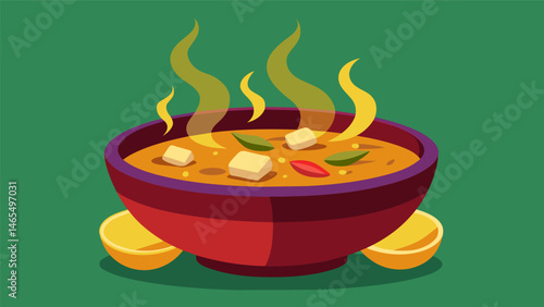 A staple dish in Panamanian households sancocho warms the soul and fills the belly.. Vector illustration