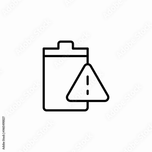battery alert icon sign vector