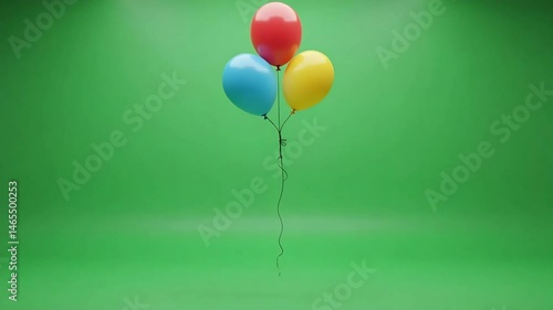 Colorful balloons on green screen background for party celebration event stock footage and video clips