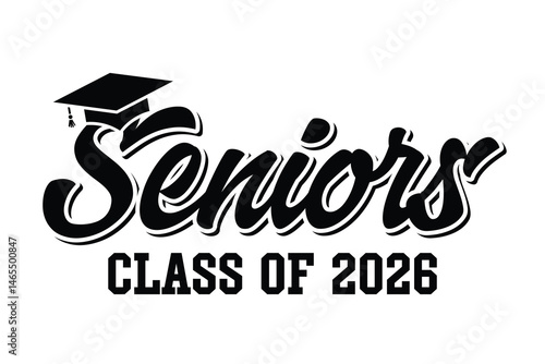 Class of 2026 vector, Class of 2026 vector illustration. Editable class of 2026 typography design vector