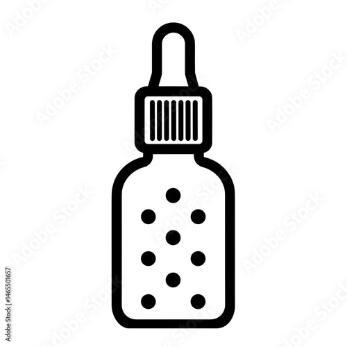 Dropper bottle with dotted texture – concept of serum booster spot treatment and skincare formula