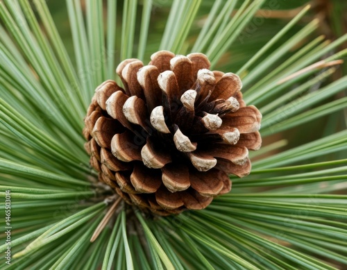 Pine Cone and Needles Close-up – Natural Macro Botanical Texture