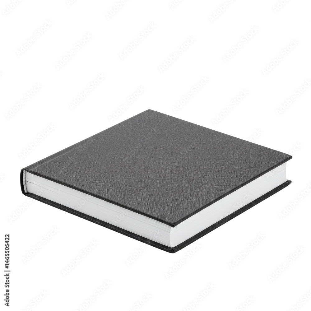 A hardcover book with a grey cover, captured with a transparent background for easy use. A hardcover book with a grey cover, captured with a transparent background for easy use.