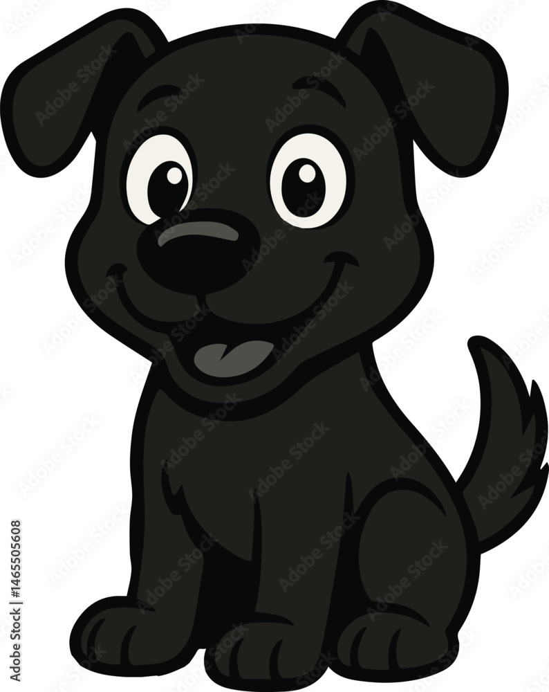 A cute brown cartoon puppy, a happy canine pet illustration A cute brown cartoon puppy, a happy canine pet illustration