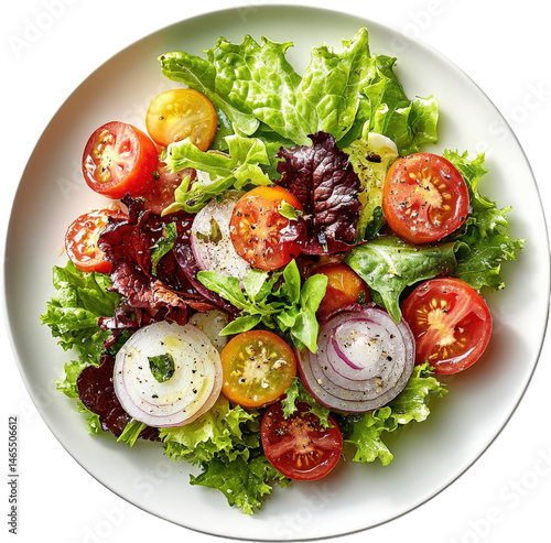 Delicious Fresh Salad with Mixed Greens and Tomatoes