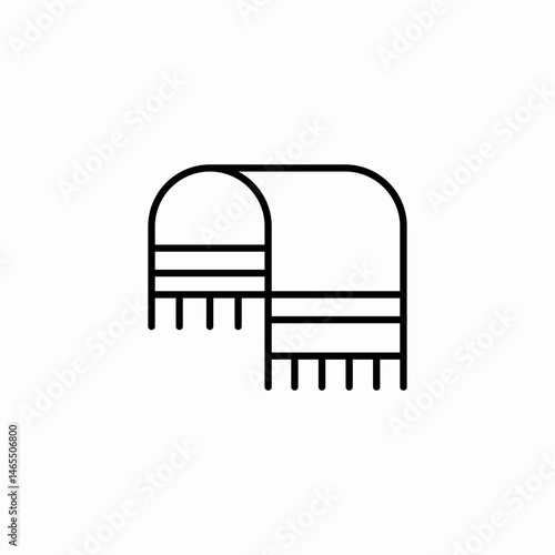 folded towel icon sign vector