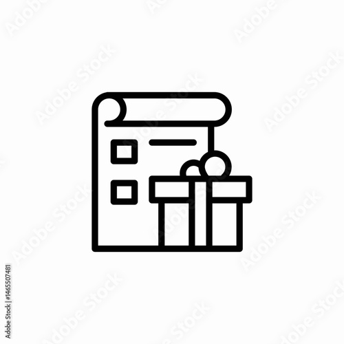 gift list icon sign vector