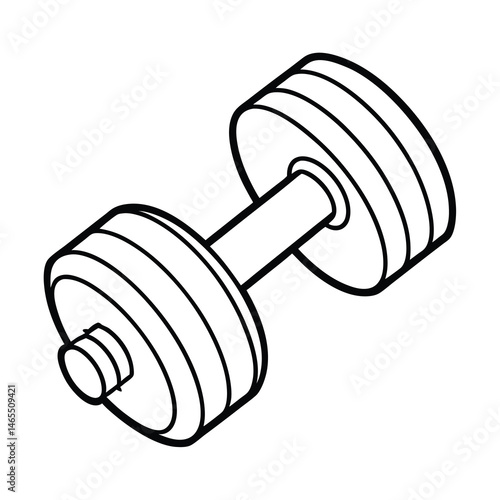 dumbbell isolated on white