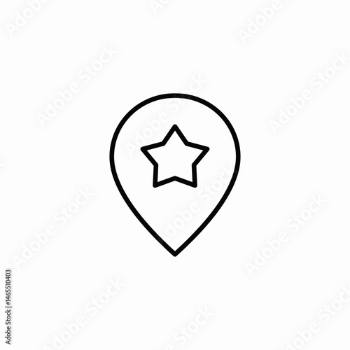 starred place icon sign vector