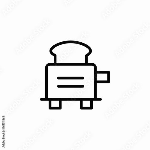 toaster bread icon sign vector