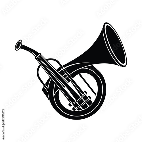 instrument trumpet isolated on white
