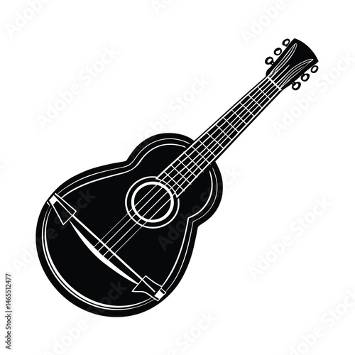 instrument acoustic guitar isolated on white