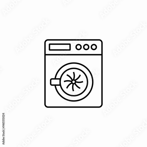 washing machine tumble dry icon sign vector