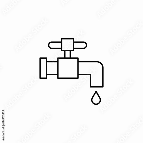 water drop tap icon sign vector