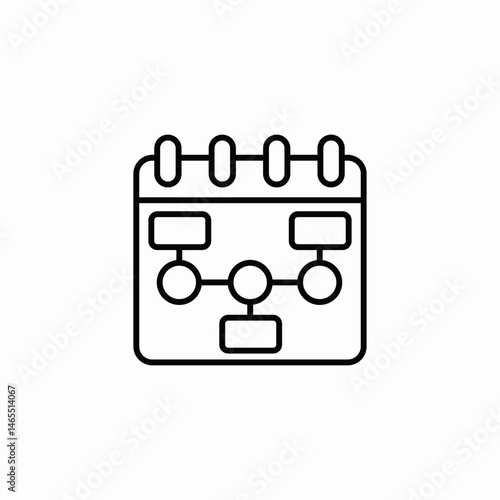 workflow calendar icon sign vector