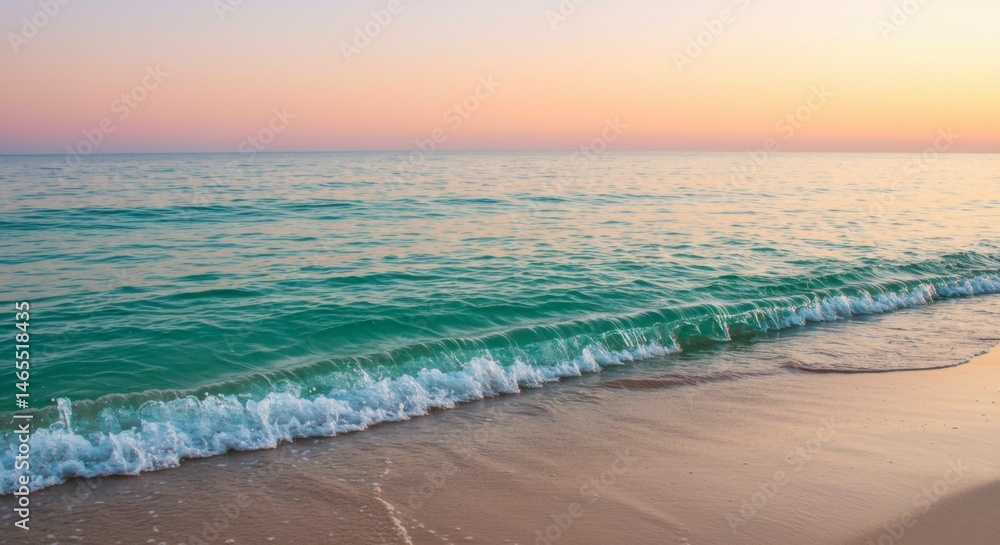 Obraz premium Tranquil ocean sunset