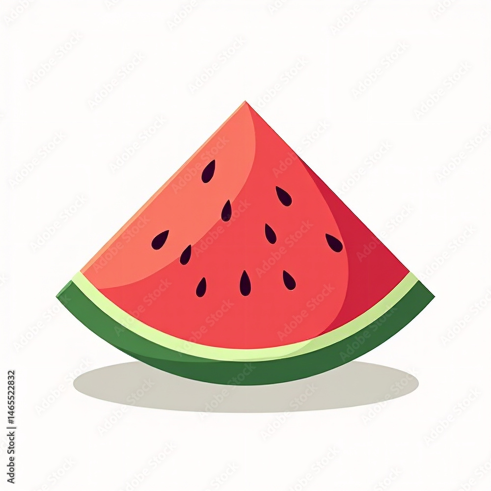Vector style illustration of a watermelon slice Vector style illustration of a watermelon slice