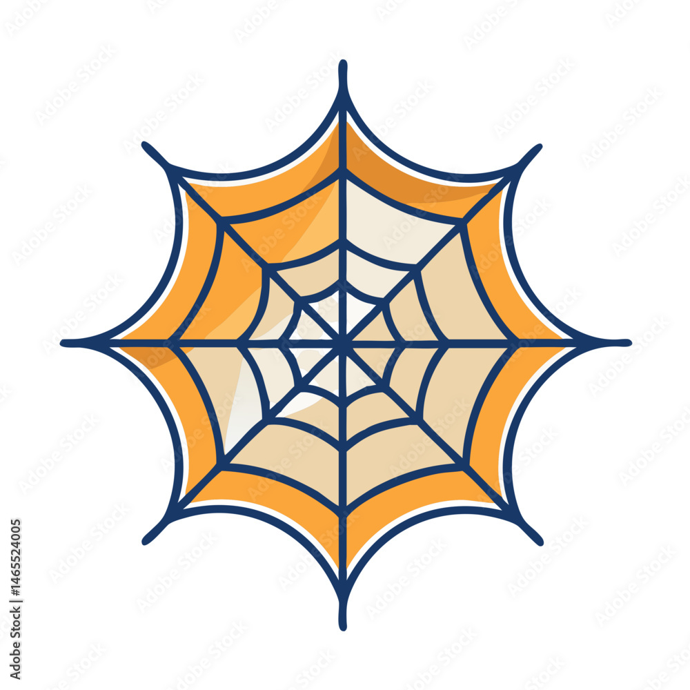 Halloween spider web illustration vector graphic design for spooky season decorations and party supplies Halloween spider web illustration vector graphic design for spooky season decorations and party supplies