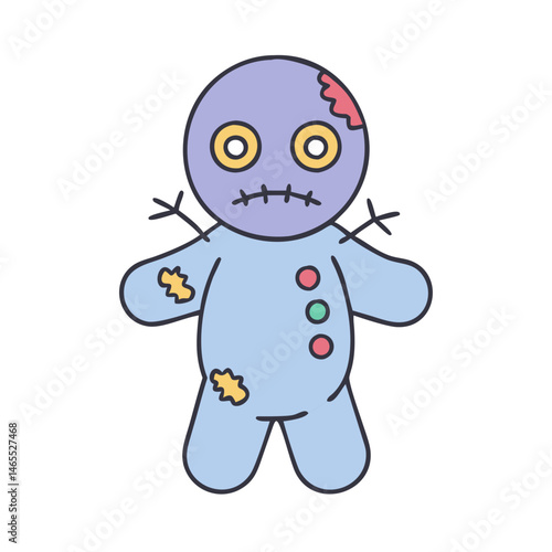 Voodoo doll halloween witchcraft magic ritual occult superstition pin doll cursed doll spooky doll