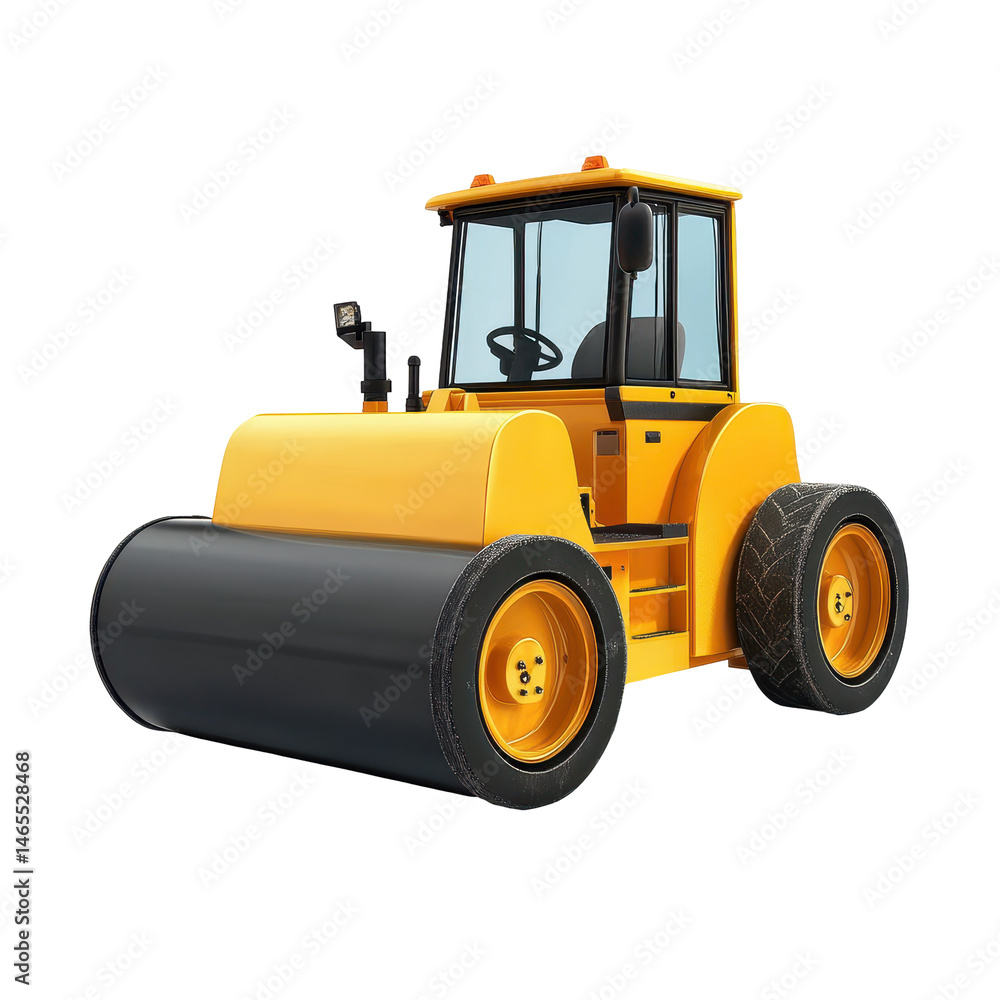 Fototapeta premium Road Roller isolated on transparent background.