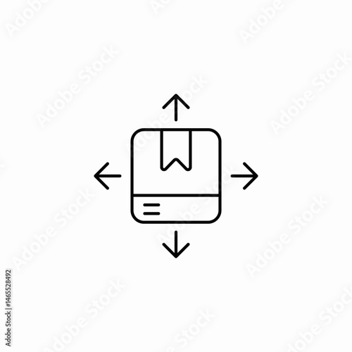 shipping directions icon sign vector