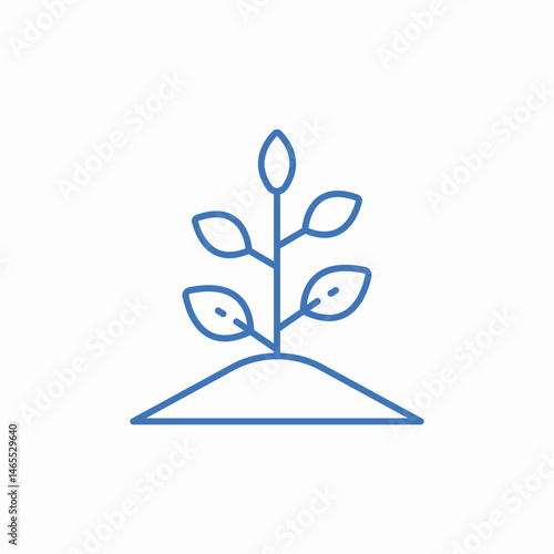 sprout plant icon sign vector
